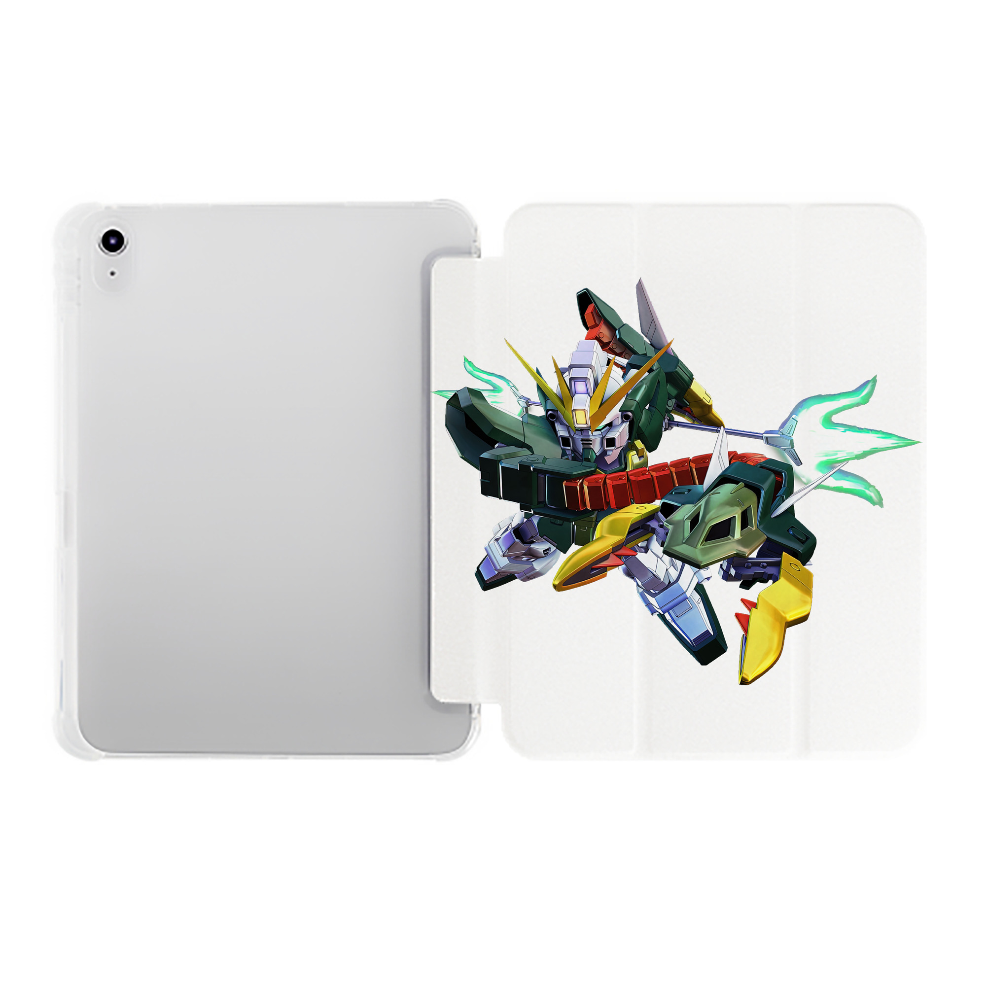 （画像用） 機動戦士ガンダム Mobile Suit Gundam IPad ケース ペン収納付き 三つ折りスタンド PUレザー×シリコン 対応機種9.5/10.5/10.9インチ